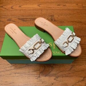 Kate Spade Leather “Beau” Slides/ Sandals Sz 6.5